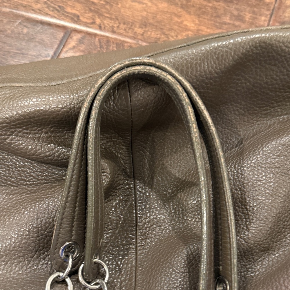 Furla Taupe Pebbled Leather Tote Bag - Picture 11 of 13